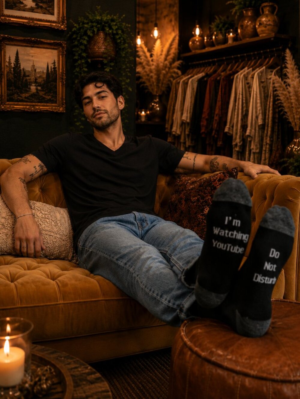 I'm Watching Youtube Do Not Disturb Socks